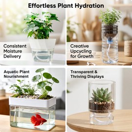 MAQIHAN Self Watering Rope - 50 Feet × 1/4 Inch Self Watering Rope for Plants, Wicking Cord for Vacation DIY Self-Watering System, Capillary Wick for Garden Potting Orchid Tomato Plants