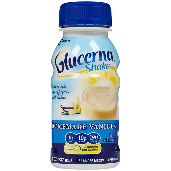 Glucerna Nutrition Shake Bottles - Homemade Vanilla - 8 oz - 6 pk