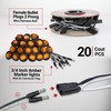 TMH 20 Pcs 3/4 Inch Side Marker Amber Lights with