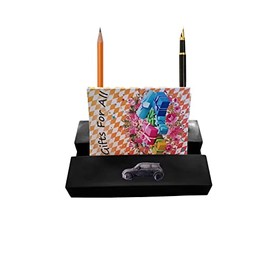 Min Coooper car ref310 BLACK desk office tidy stores business cards pens pencil holder paper weight