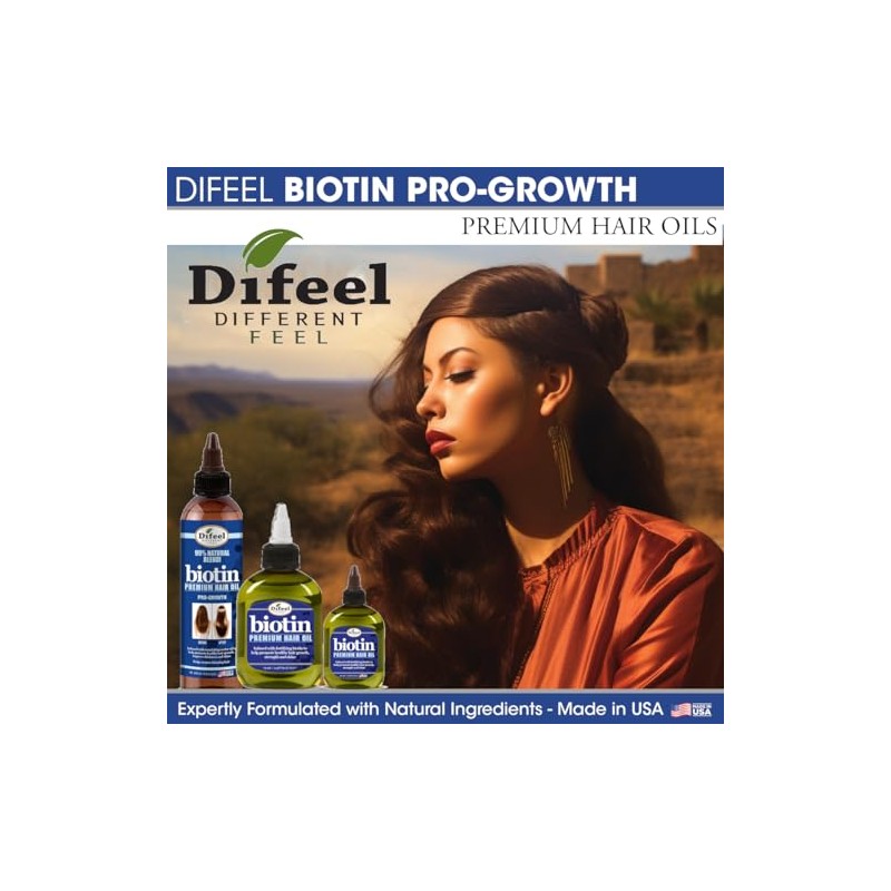 Difeel Aceite para el cabello con biotina premium 2.5 oz.