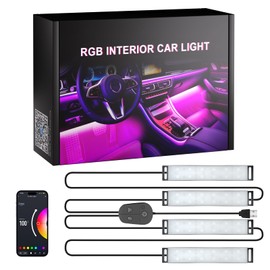 LED Lights for Car Interior 2-Line Inside Cool Accessories USB DC 5V