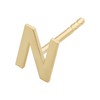 14k Yellow Gold Alphabet Initial Single Stud Earring | Letter