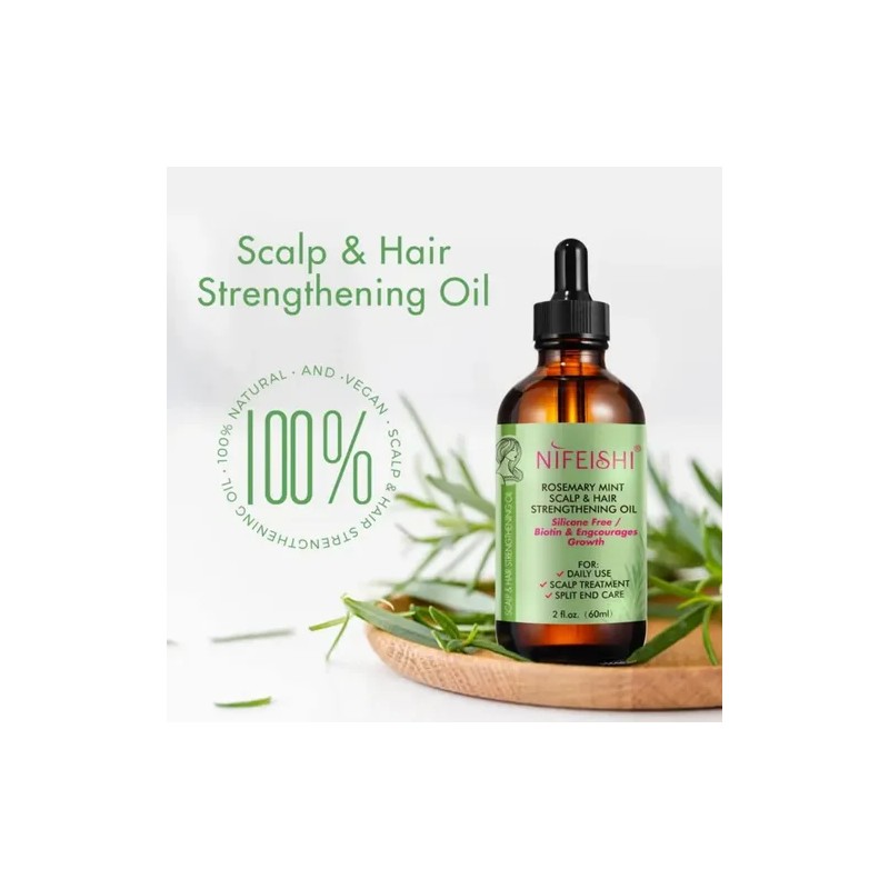 Aceite De Romero Biotina Crecimiento Cabello Cejas Pestañas