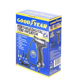 Goodyear Heavy Duty Pro Tyre Inflator - Efficient Power Supply of 12V | Effective Compression| Max Pressure: 100PSI | Max duty cycle| Flexible Reach, Durable Construction| Ideal for Cars, Trucks, SUVs