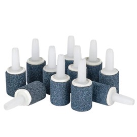 Pawfly Aquarium 0.6 Inch Air Stone Cylinder Bubble Diffuser Release Tool for Nano Air Pumps Small Buckets and Fish Tanks, 12 Pack