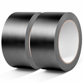 MIARALA Black Duct Tape Heavy-Duty Waterproof Duct Tape- Strong Adhesive, Waterproof, Residue-Free, 2 Inches x 22 Yards, for Repairs and Industrial Use (2-Pack)