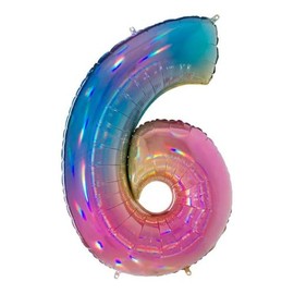 Grabo 690GHS-P Superloon Glitter Holographic Gift Set, Length 40", Silver, One Size (Multi-Coloured, 6)