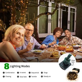 320 LEDs Warm Fairy Lights - 32 m Christmas Light Outdoor End to End Expandable Indoor Memory Function 8 Modes Waterproof Fairy Lights for Party Christmas Tree Christmas Day Wedding Decoration - Warm