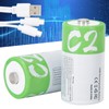 2Pcs C Rechargeable Batteries USB Port 5000wmh 1.5V High Capacity