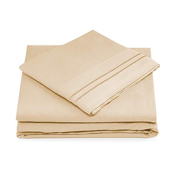 Cosy House Collection Twin Size Sheet Set - 3 Piece