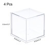 MECCANIXITY Clear Acrylic Plastic Storage Box Square Cube Display Case