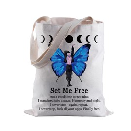 Singer Inspired Tote Bag Singer Merchandise Gift Free Lyric Shopping Bag Korean Music Groups Fans Gift (Set Me-2)