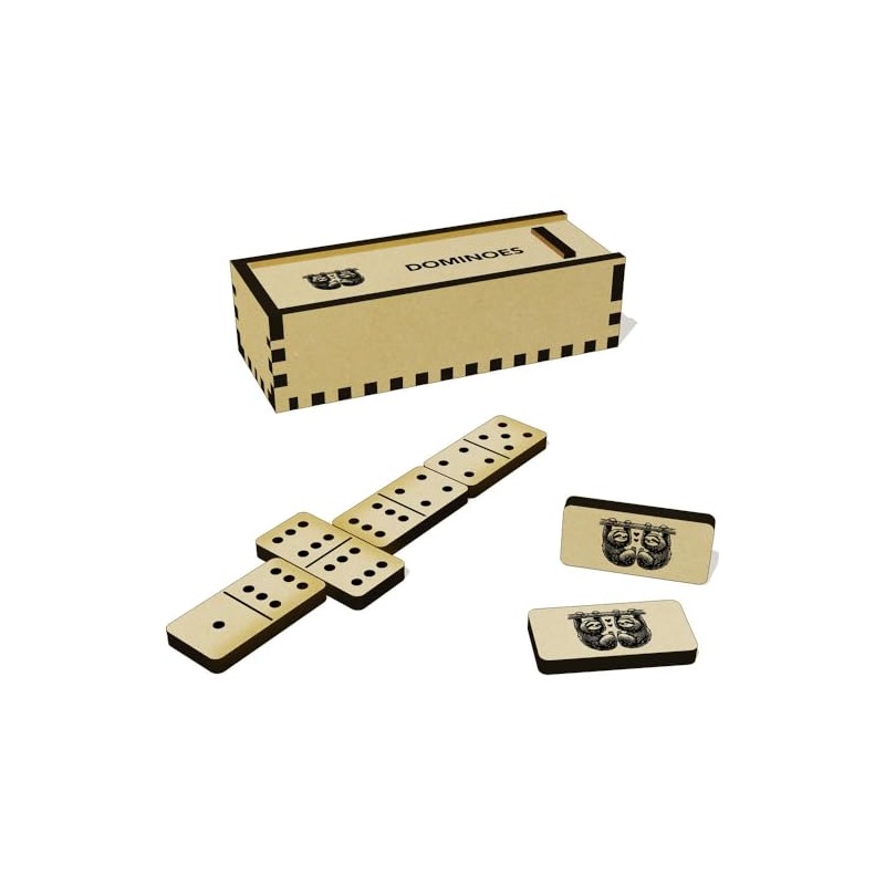 Azeeda 'Sloths In Love' Domino Set & Box (DM00043339)