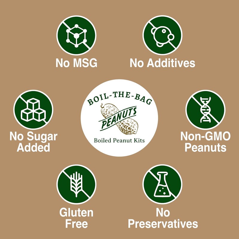 Boiled Peanuts Kit | Contains Premium In Shell Peanuts, Salt,