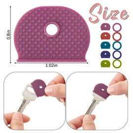 Blulu 80 Pieces Colored Key Covers Caps Tags Covers Set Plastic Key Color Identifier Rings Toppers(Retro Color)