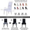 Odot Light Grey Chair Covers, Dining Chair Covers Set of