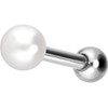 PIERCINGLINE Titanium Ear Piercing with Internal Thread Synthetic Pearl Piercing