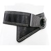 Oyccen Women's Punk Rivet Elastic Cincher Dress Decoration Belt, Black,