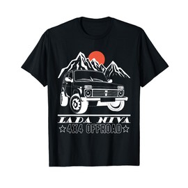 Lada Niva 4x4 Offroad Off-Road Vehicle Russia USSR T-Shirt