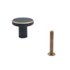 Mcredy Cabinet Knobs Drawer Pulls Handles 1x0.8 (DxH) Brass and
