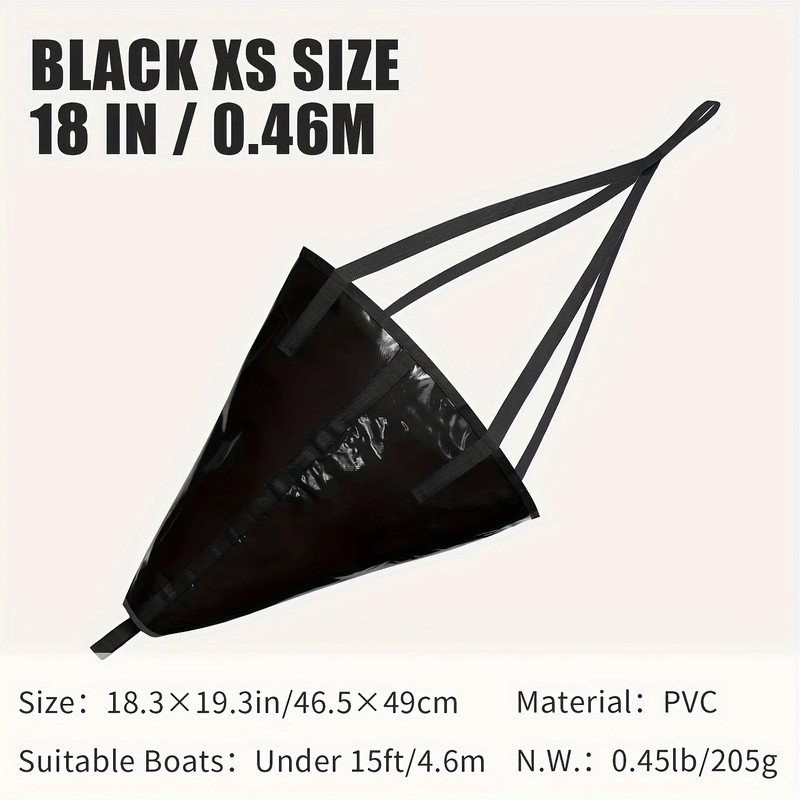 18 Inch PVC Sea Anchor Drift Socks for Boats Under