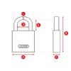 ABUS 80ti/40HB40 40 x 40mm Carded Titalium Padlock with Long