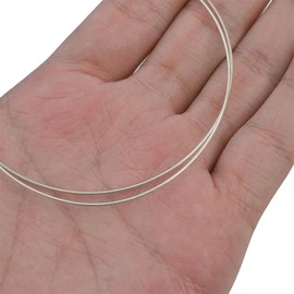 BEADIA - Alambre de plata de ley 925 de 0,8 mm, 0,5 metros para joyería