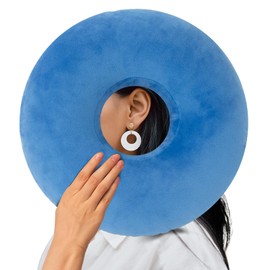 Piercing Pillow, Side Sleeper Pillow, CNH Ear Pillow, 29 by 29 cm Donut Shaped Ear Piercing Pillow, Protect Your Ears and Providing a Good Night's Sleep