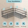 Nieifi Adhesive Corner Shower Caddy Shelf Basket Rack with Hooks,