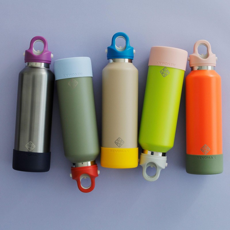 REVOMAX Carbonated Vacuum Insulated Bottle, No Cap, 16 oz (473