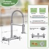 Hurran Wall Mount Faucet, 8 Inch Kitchen Faucet with 2