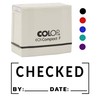 Printtoo Checked by Date Self Inking Rubber Stamp Pre-Inked Office