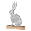 Metal Rabbit Height 26 cm Mango Wood Metal Stand Table