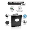 6oz Black Engravable Flask, Free Personalization by Top Shelf Flasks