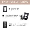 Monarch Abode 3-Gang Rocker Wall Plate, Architectural Decorator Metal Switch