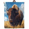 Bidesk Funny Bison Blanket Soft Flannel Throw Blanket, Cozy &