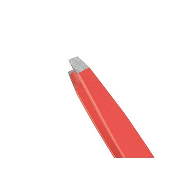 Niegeloh Solingen Straight Eyebrow Tweezers Topinox Red 9cm - Made