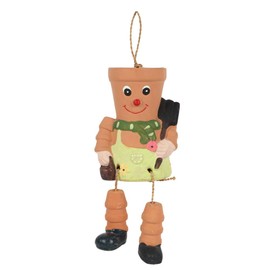 Something Different Terracotta Pot Man - 21cm x 9.5cm, Whimsical Decor Piece for All Garden Styles