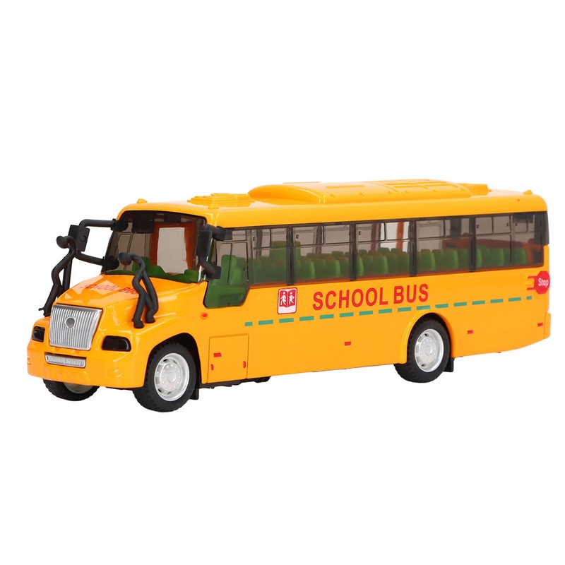 School Bus Model Yellow Die Casting Alloy Openable Door Realistic