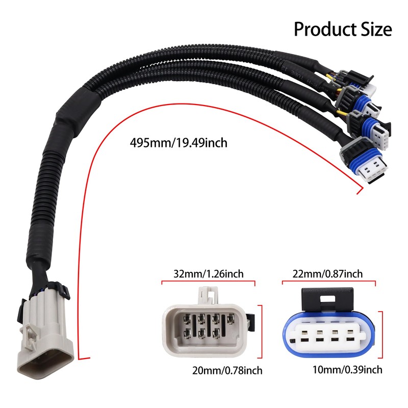 HiSport Ignition Coil Harness Connector Compatible with GM LQ9 LQ4