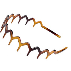 Triko Juego de 2 Diademas Zigzag para Mujeres y Hombres, Diadema Ondulada de Moda Unisex Flexible, Antideslizante y Ajustable para Cabello, Diadema para Niñas, Banda para Cabello para todo Tipo de Cabello