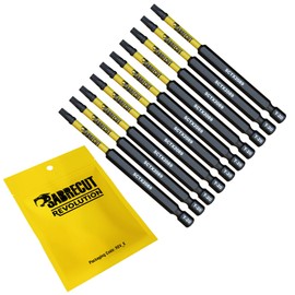10 x SabreCut SCTX2089_10 89mm T20 TX20 Magnetic Impact Screwdriver Driver Bits Set Torx Heavy Duty Compatible with Dewalt Milwaukee Bosch Makita and more