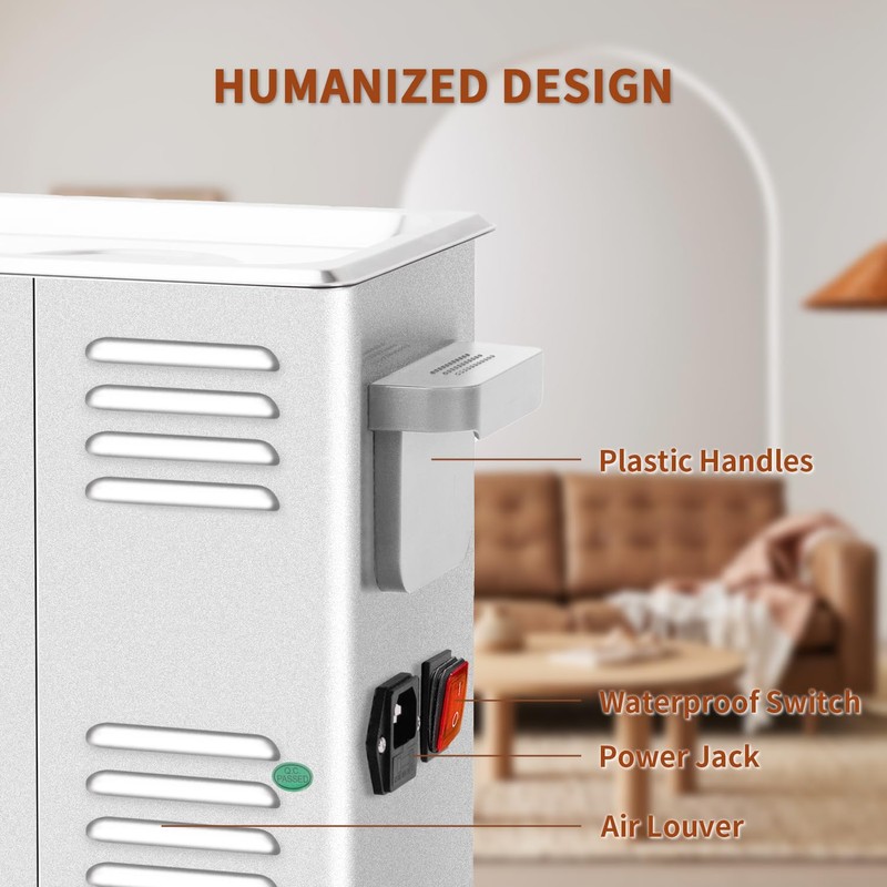 SOUTH BASE Ultrasonic Cleaner,900ML 35W Stainless Steel Ultrasonic Jewelry Cleaner