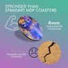 1 x Round Coaster - Mini Astronaut Figure Alien Planet