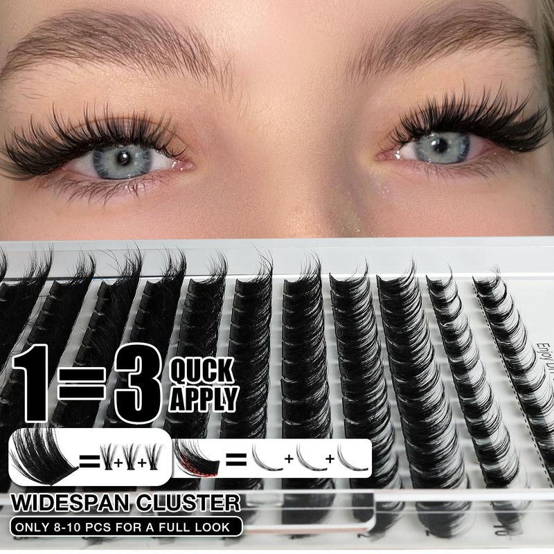 Wispy Lash Clusters Kit Natural Eyelash Clusters Kit, 10-18mm D