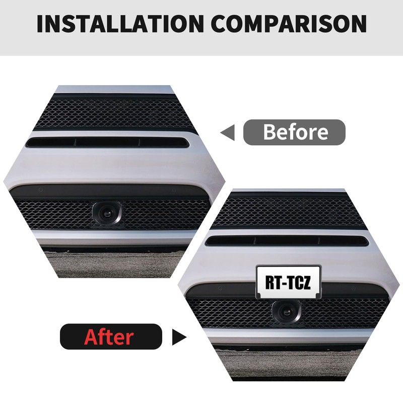 RT-TCZ - Soporte para placa de matrícula frontal compatible con