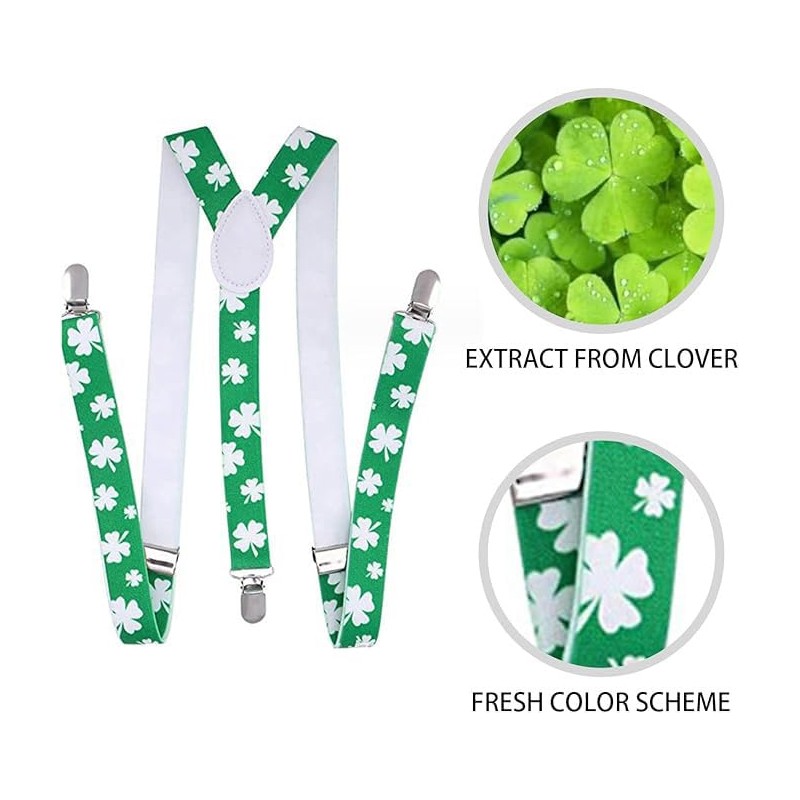 HFMYGS St. Patrick Braces, Patrick's Day Accessories, Shamrock Braces Ideal