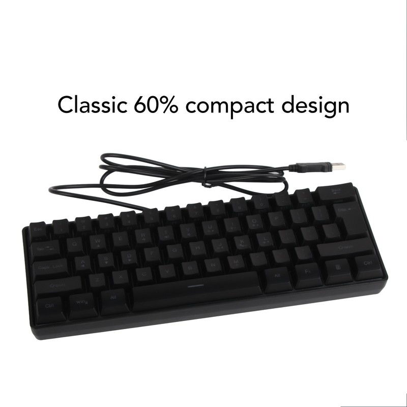 Mechanical Keyboard 61 Keys RGB Backlight Ultra Thin Portable Wired