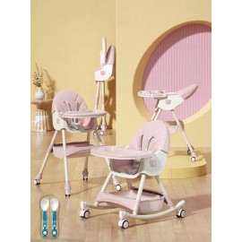 Adeske Multiply C1 silla portátil de comer para bebe plegable color rosa